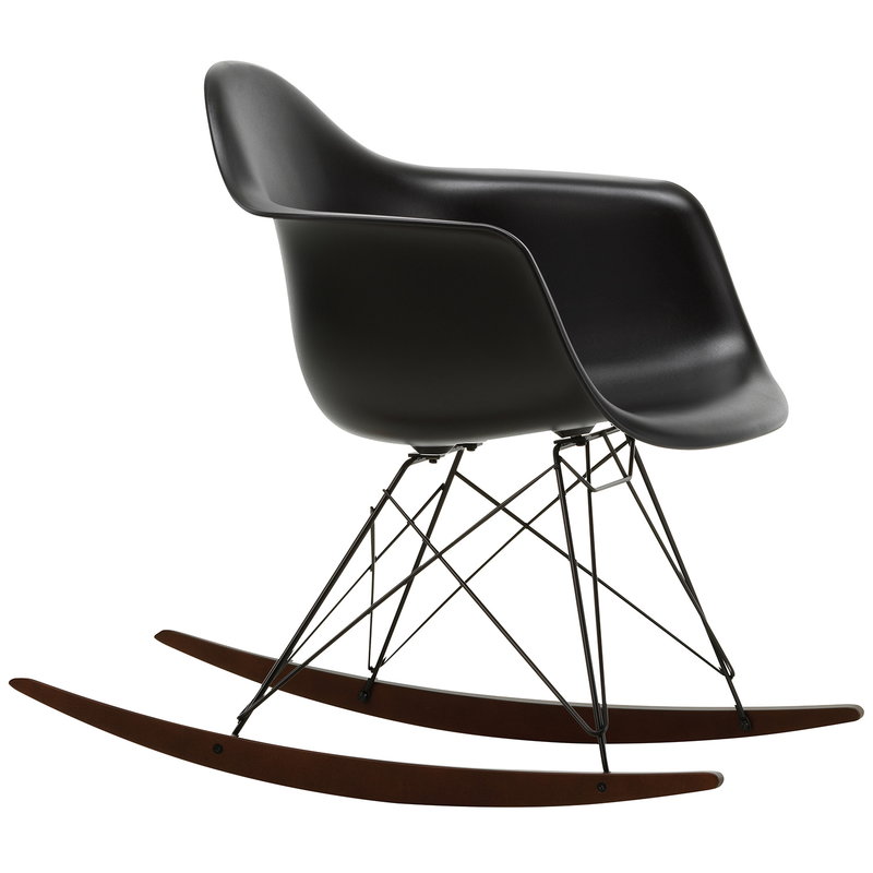 Vitra Eames RAR rocking chair, deep black - basic dark - dark maple | One52 Furniture