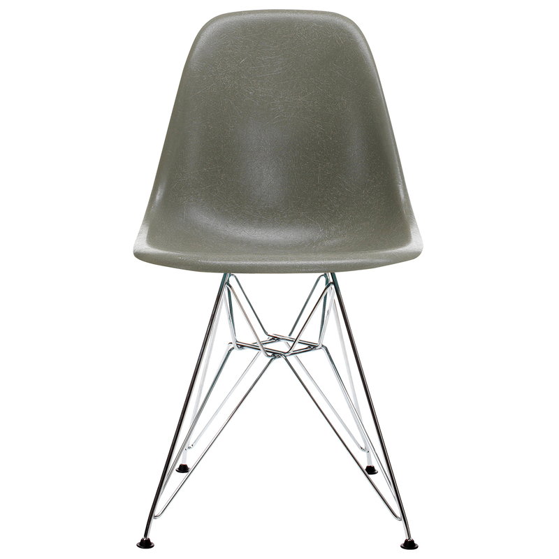 Eames DSR Fiberglass Chair raw umber chrome