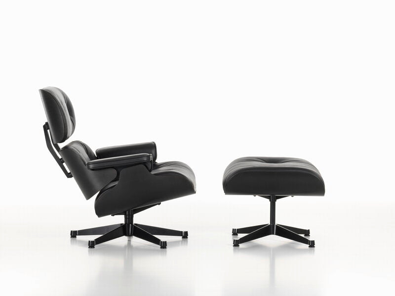 Vitra Eames Lounge Chair, new size, black ash - black leather | One52 Furniture