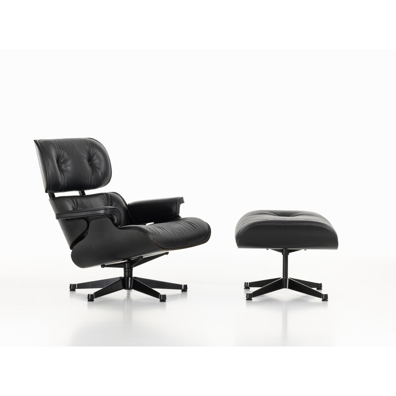 Vitra Eames Lounge Chair, classic size, black ash - black leather | One52 Furniture