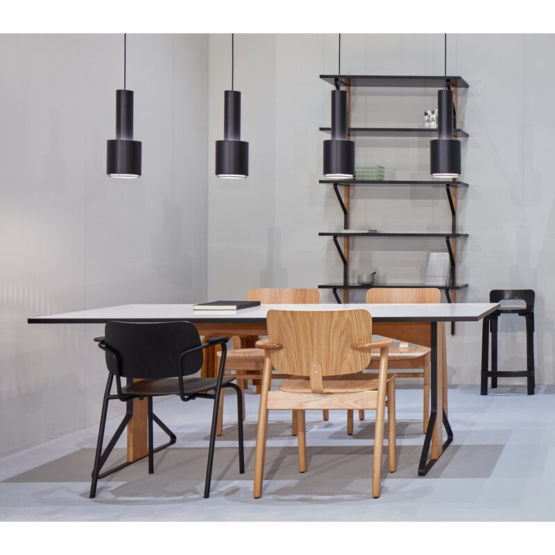 Artek|Shelves, Wall shelves|Kaari wall shelf REB 009, black - oak