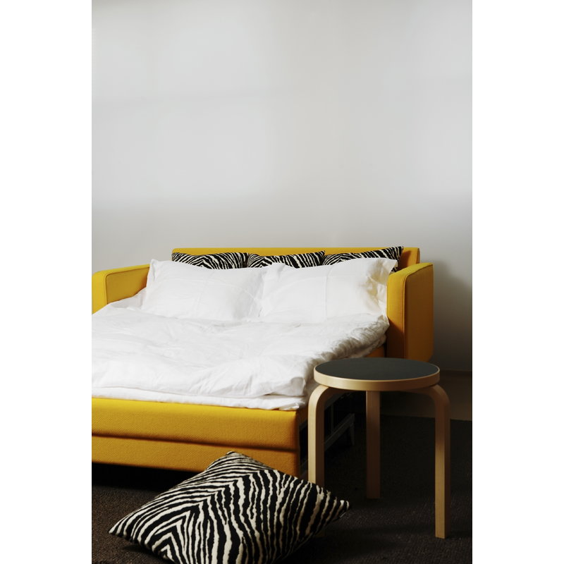 Artek|Chairs, Stools|Aalto stool 60, black linoleum - birch