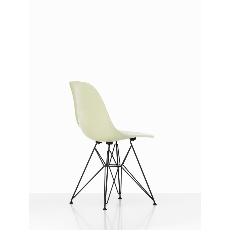 Vitra Eames DSR Fiberglass Chair, parchment - black | One52 Furniture
