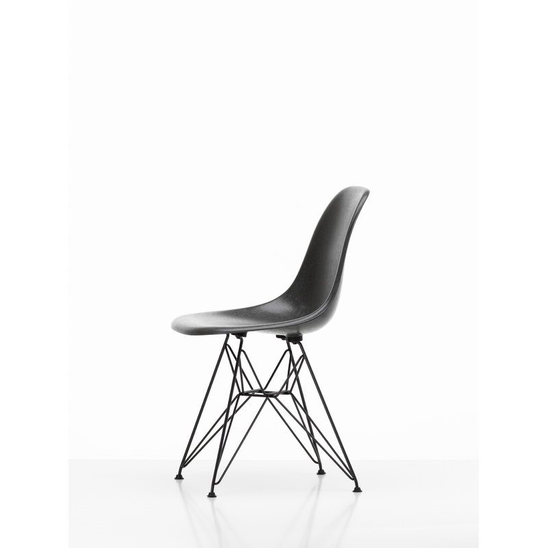 Vitra Eames DSR Fiberglass Chair, elephant hide grey - black | One52 Furniture