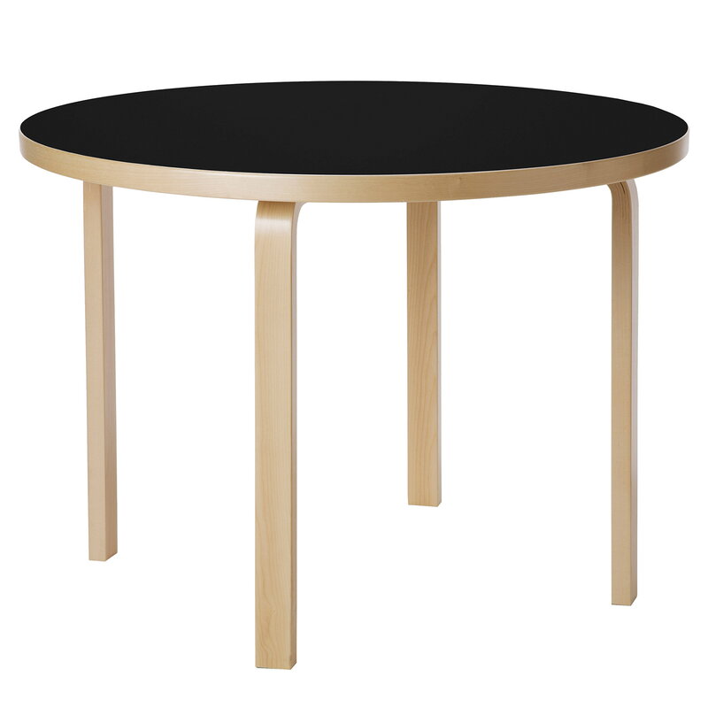 Artek|Dining tables, Tables|Aalto table 90A, birch - black
