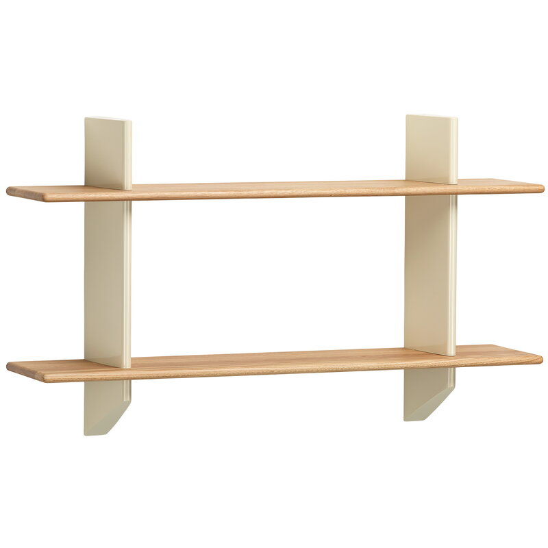 Vitra Rayonnage Mural shelf, Prouvé Blanc Colombe - oak | One52 Furniture