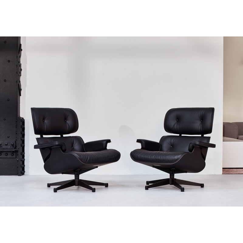 Vitra Eames Lounge Chair, classic size, black ash - black leather | One52 Furniture