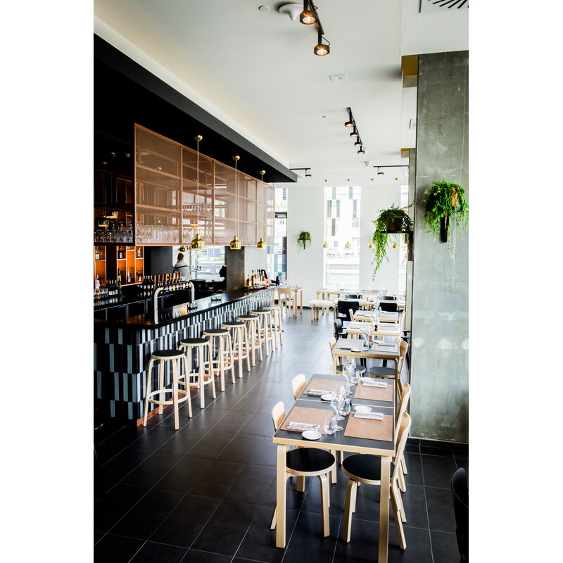 Artek|Chairs, Dining chairs|Aalto chair 66, black linoleum