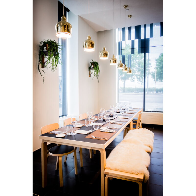 Artek|Chairs, Dining chairs|Aalto chair 66, black linoleum