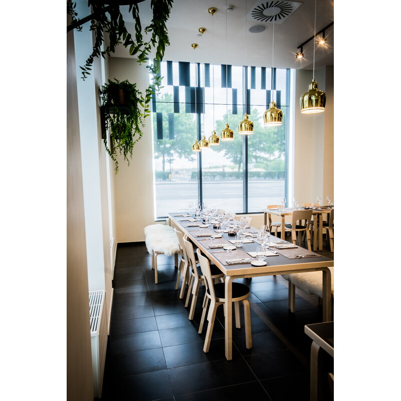 Artek|Chairs, Dining chairs|Aalto chair 66, black linoleum