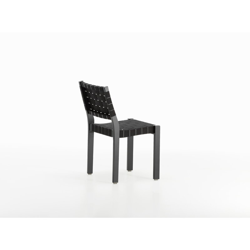 Artek|Chairs, Dining chairs|Aalto chair 611, black - black webbing