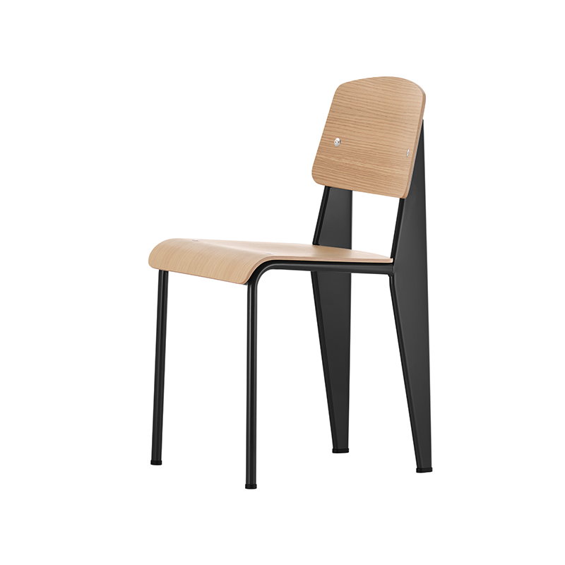 Vitra Standard chair, deep black - oak | One52 Furniture
