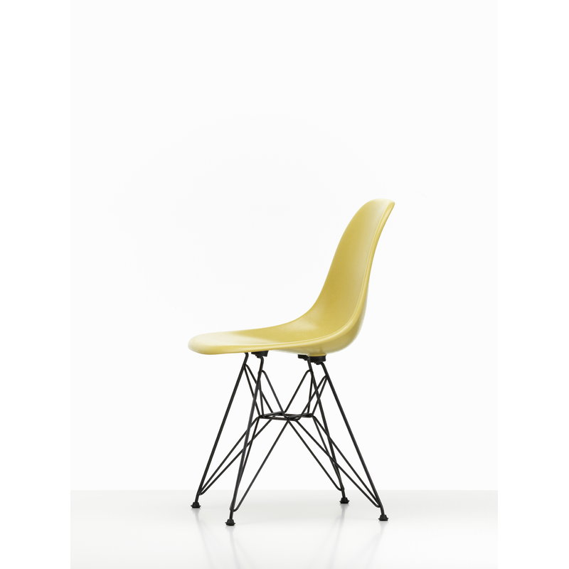 Vitra Eames DSR Fiberglass chair, light ochre - basic dark | One52 Furniture