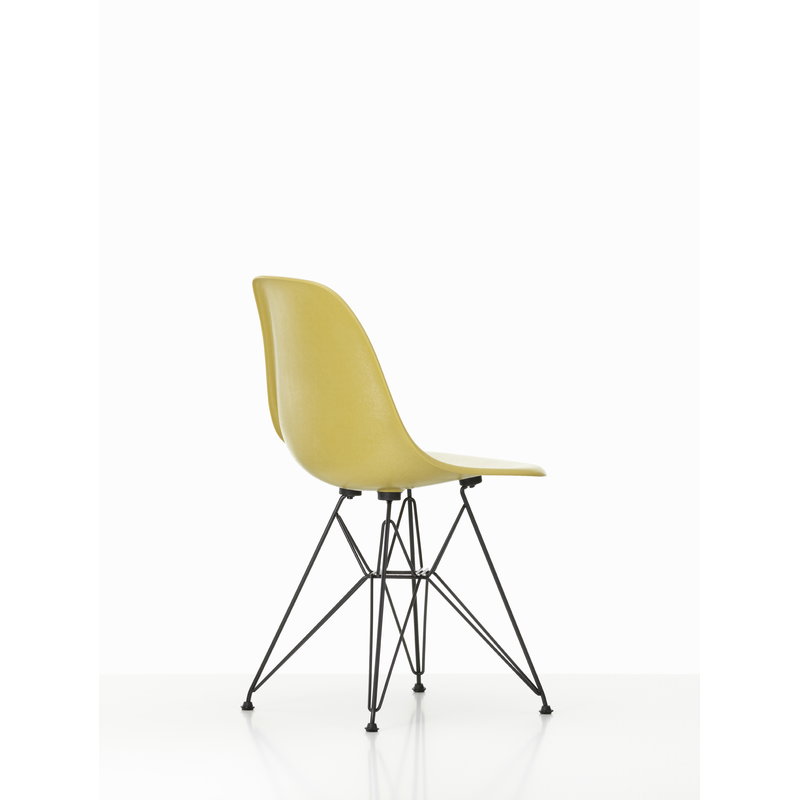 Vitra Eames DSR Fiberglass chair, light ochre - basic dark | One52 Furniture