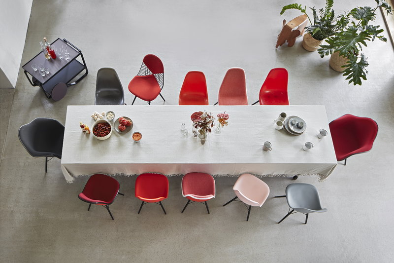 Vitra Eames DSW Fiberglass chair, classic red - maple | One52 Furniture