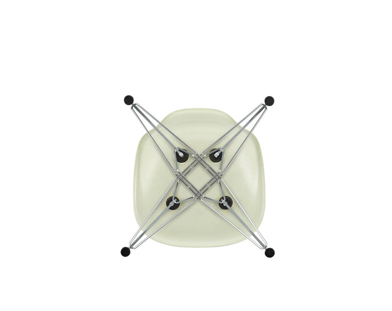 Vitra Eames DSR Fiberglass Chair, parchment - chrome | One52 Furniture