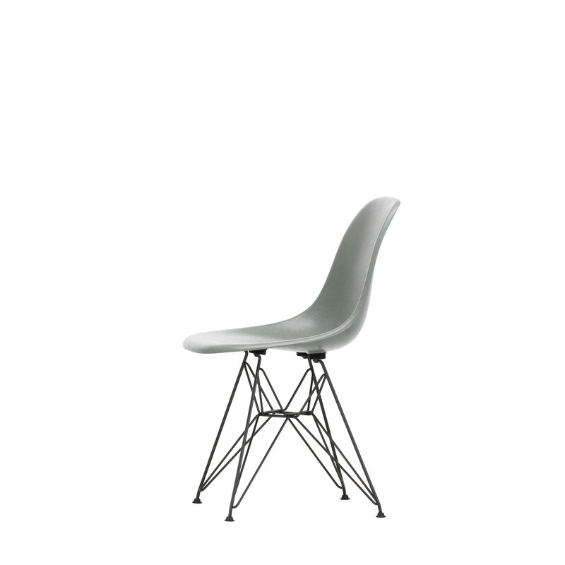 Vitra Eames DSR Fiberglass Chair, sea foam green - black | One52 Furniture