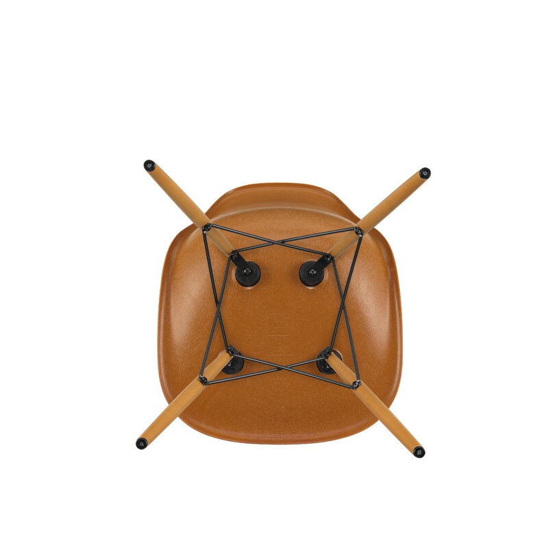 Vitra Eames DSW Fiberglass chair, dark ochre - maple | One52 Furniture