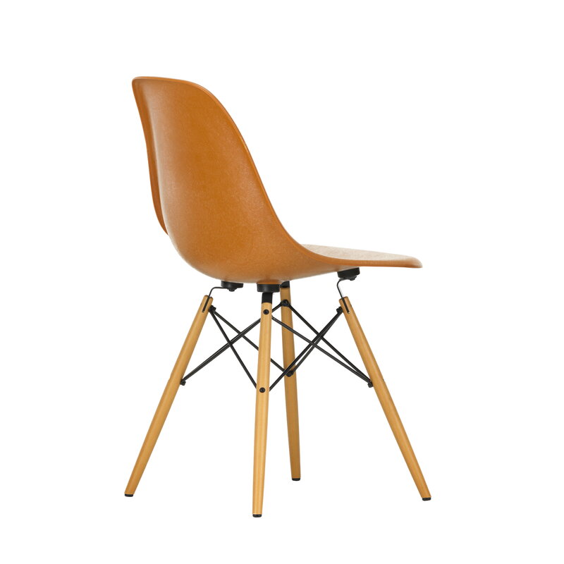 Vitra Eames DSW Fiberglass chair, dark ochre - maple | One52 Furniture