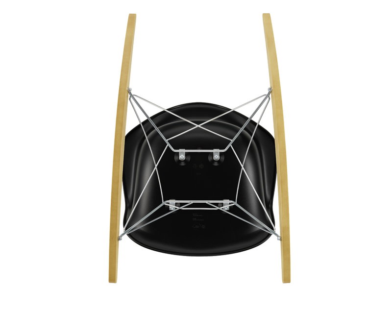 Vitra Eames RAR rocking chair, deep black - chrome - maple | One52 Furniture
