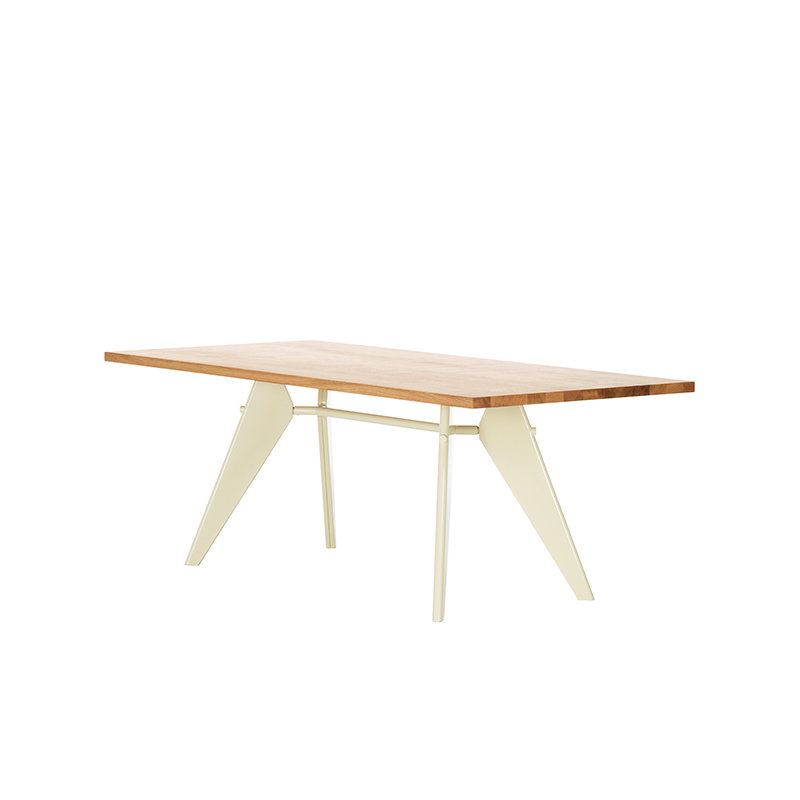 Vitra EM Table 240 x 90 cm, natural oak - Prouvé Blanc Colombe | One52 Furniture