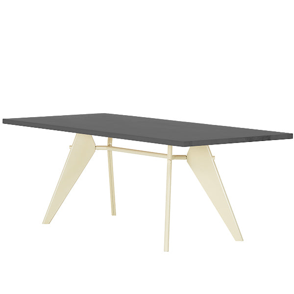 Vitra EM Table 240 x 90 cm, dark oak- Prouvé Blanc Colombe | One52 Furniture