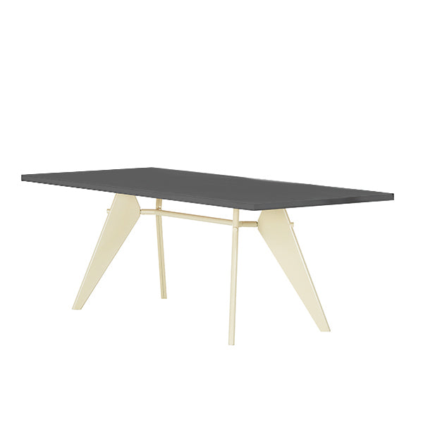 Vitra EM Table 200 x 90 cm, dark oak - Prouvé Blanc Colombe | One52 Furniture