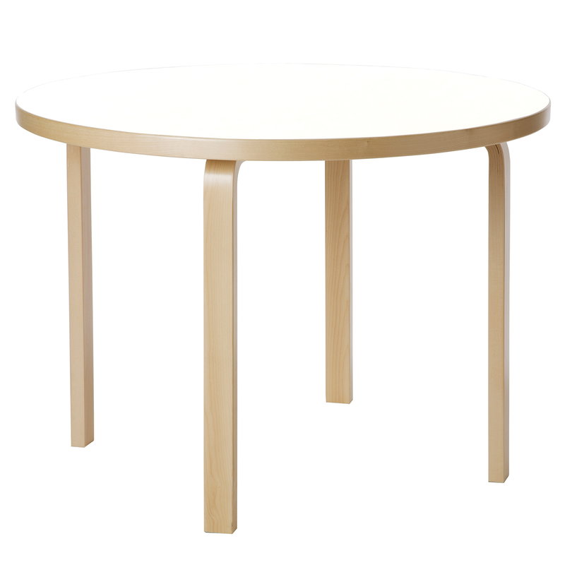 Artek|Dining tables, Tables|Aalto table 90A, birch - white