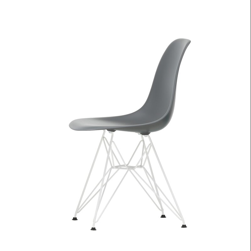 Vitra Eames DSR chair, granite grey - white | One52 Furniture