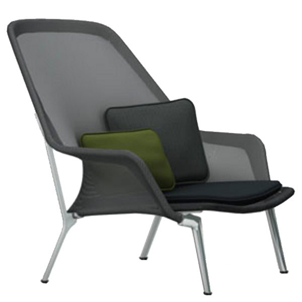 Vitra Slow Chair, black - aluminium | One52 Furniture