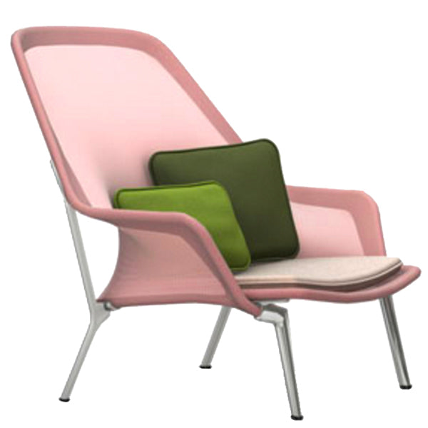 Vitra Slow Chair, red/cream - aluminium | One52 Furniture