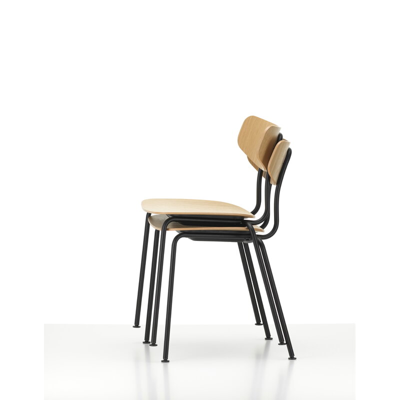 Vitra Moca chair, natural oak - basic dark | One52 Furniture
