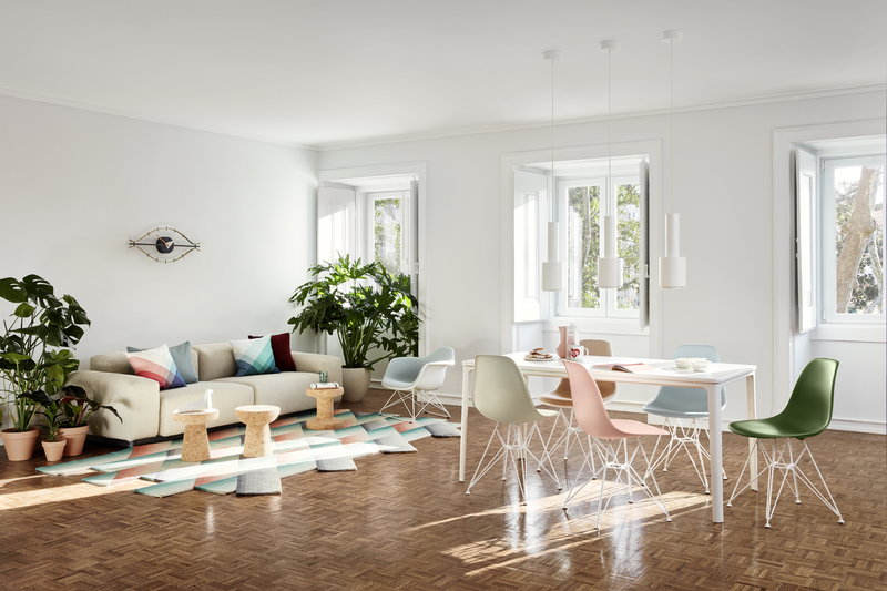 Vitra Eames DSR chair, pale rose - white | One52 Furniture