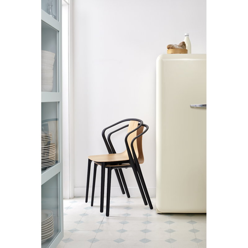Vitra Belleville armchair, oak - black | One52 Furniture