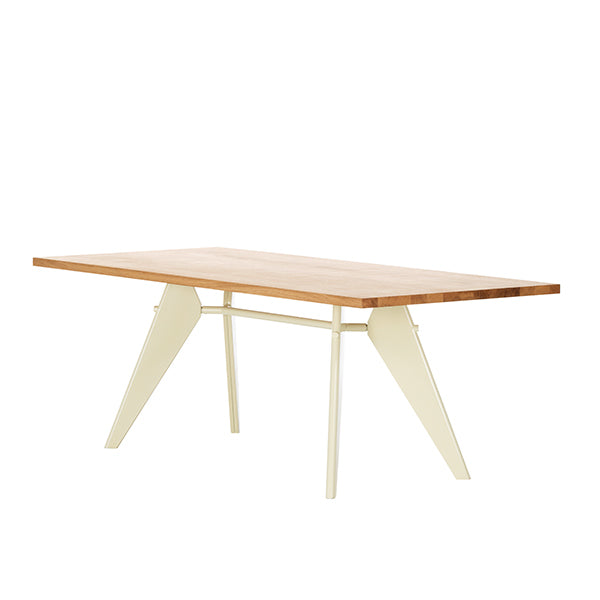 Vitra EM Table 200 x 90 cm, natural oak - Prouvé Blanc Colombe | One52 Furniture