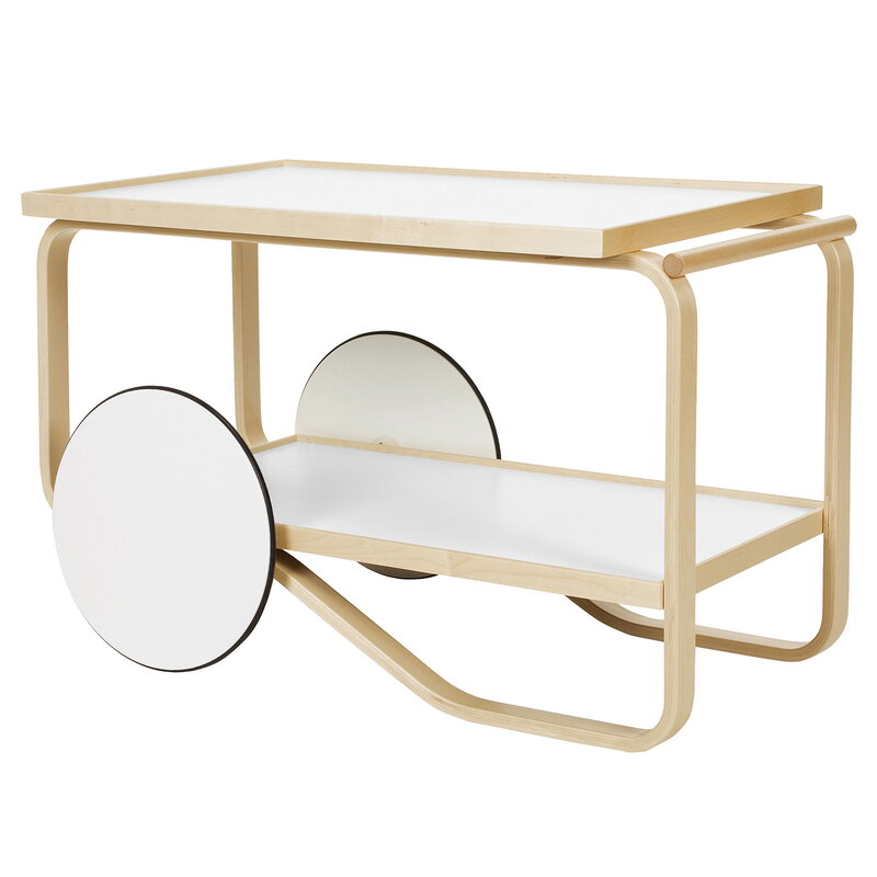 Artek|Kitchen carts & trolleys, Tables|Aalto tea trolley 901, white - birch