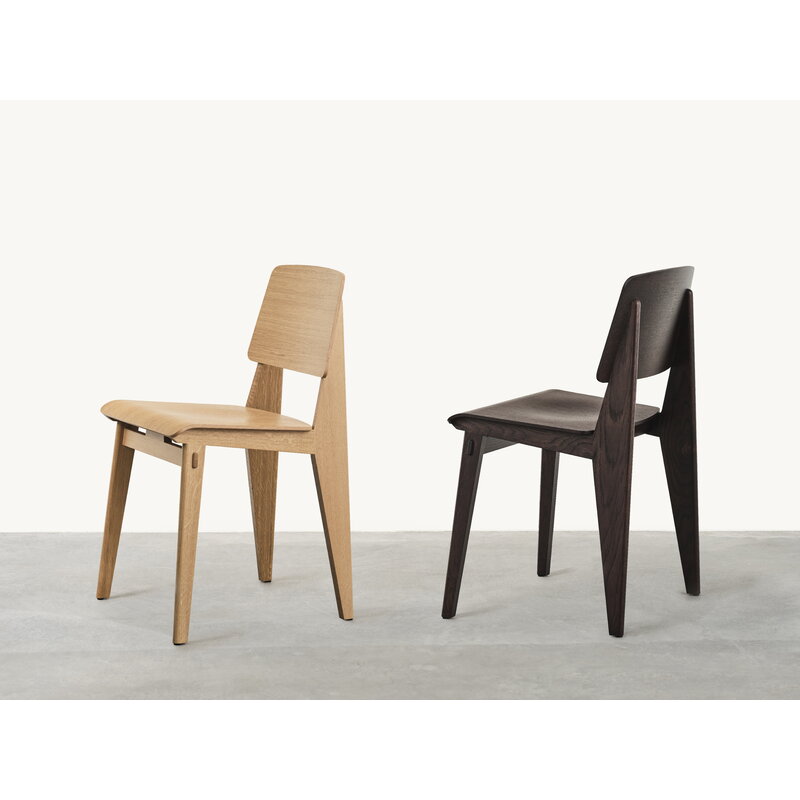 Vitra Chaise Tout Bois chair, dark-stained oak | One52 Furniture