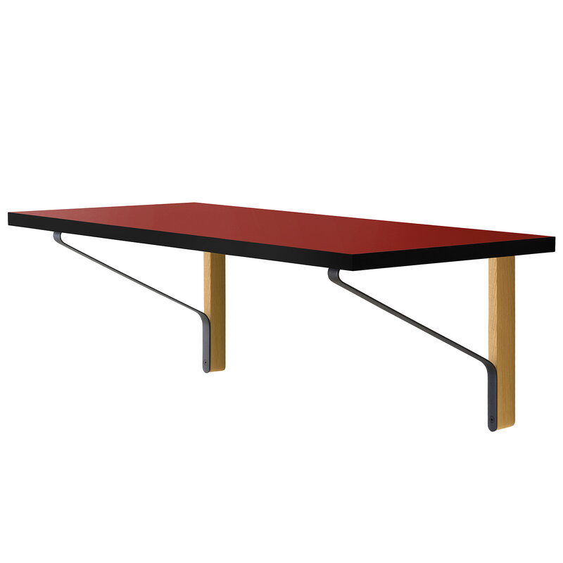 Artek|Desks|Kaari wall console REB 006, red - black - oak