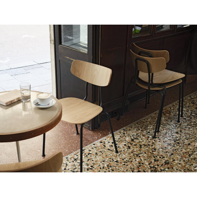 Vitra Moca chair, natural oak - basic dark | One52 Furniture