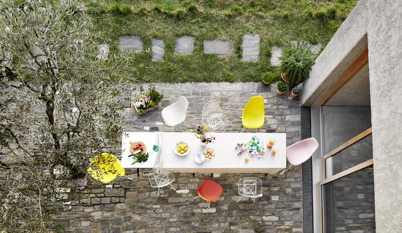 Vitra Eames DSR chair, sunlight - white | One52 Furniture