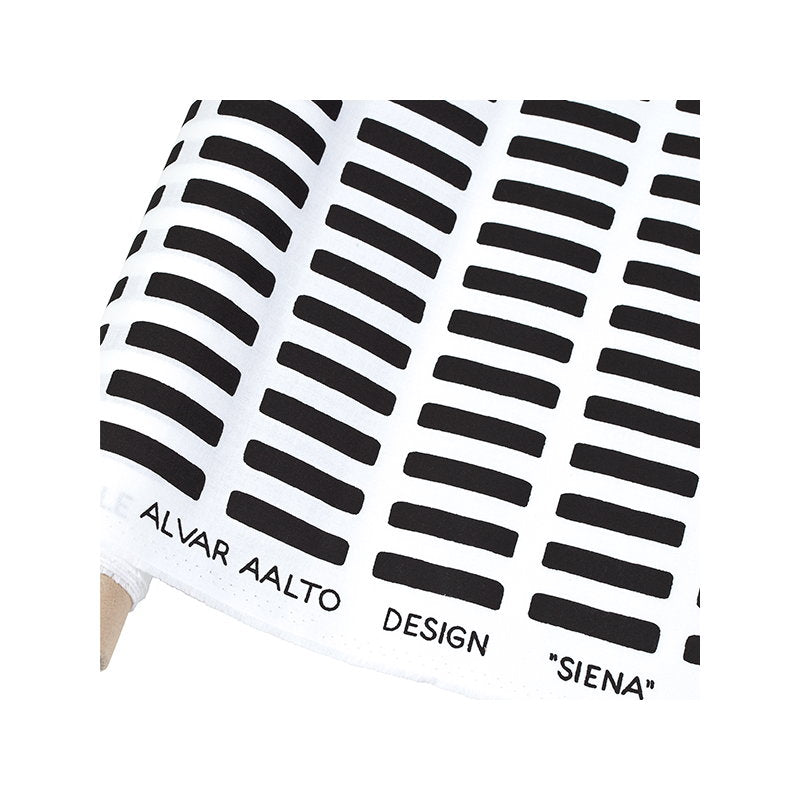 Artek|Artek fabrics, Fabrics|Siena canvas cotton fabric, 150 x 300 cm, white - black