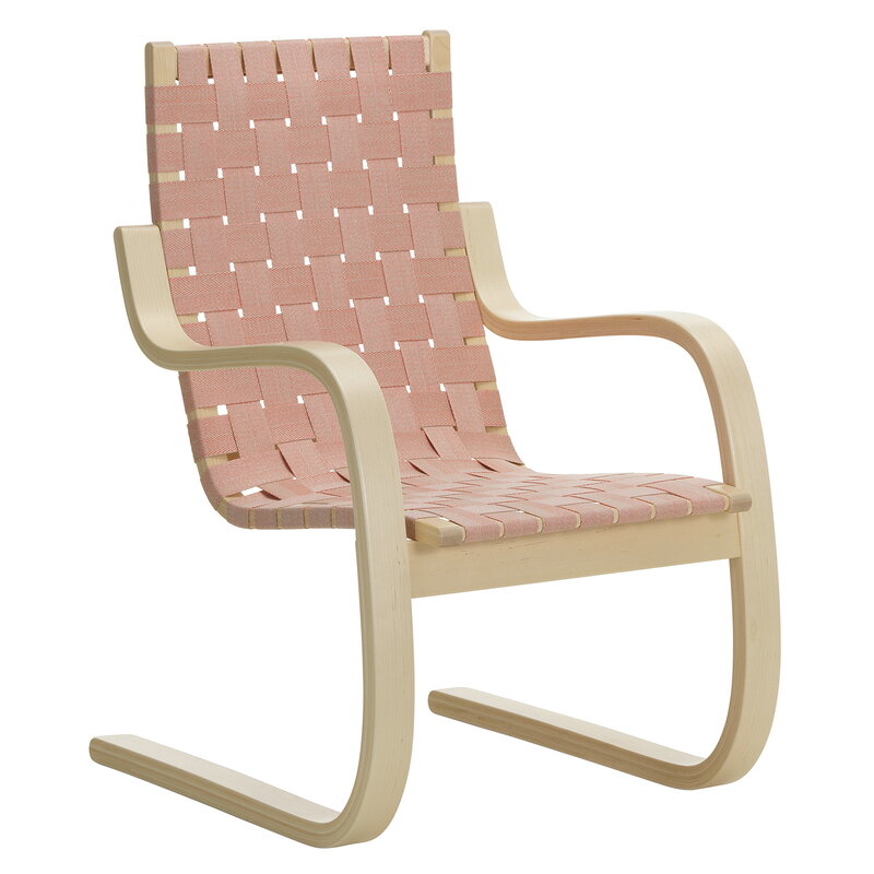 Artek|Armchairs & lounge chairs, Chairs|Aalto armchair 406, birch - natural/red webbing
