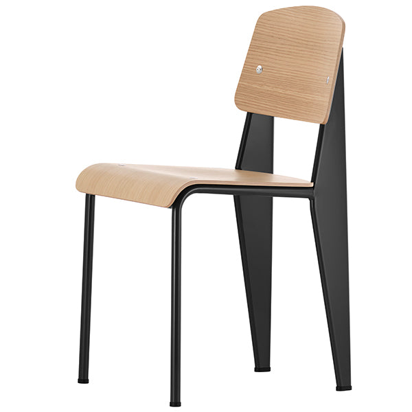 Vitra Standard chair, deep black - oak | One52 Furniture