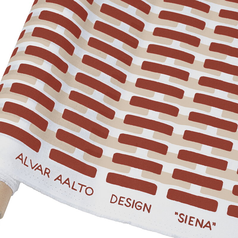 Artek|Artek fabrics, Fabrics|Siena canvas cotton fabric, 150 x 300 cm, brick - sand