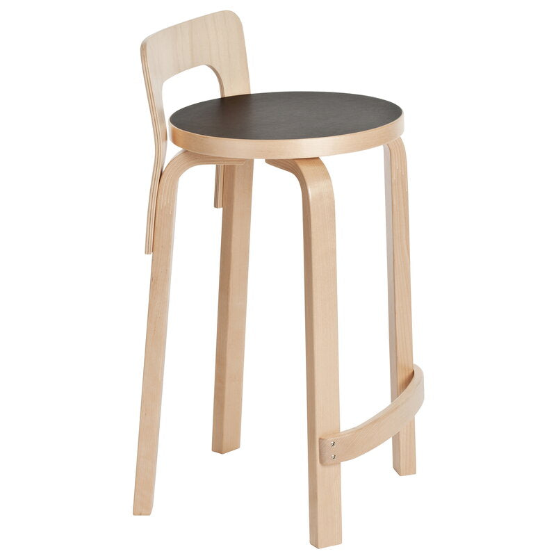 Artek|Bar stools & chairs, Chairs|Aalto high chair K65, black linoleum