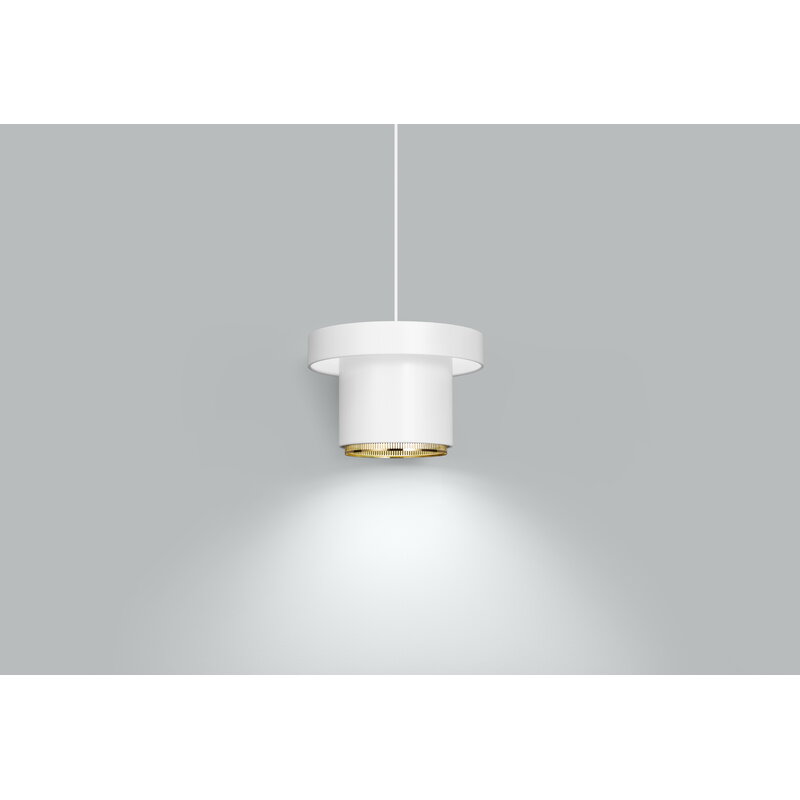 Artek|Ceiling lamps, Pendant lamps|A201 pendant, white - brass