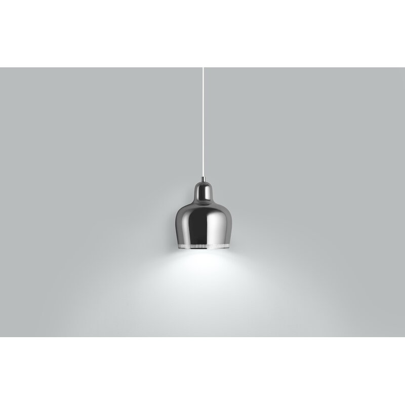 Artek|Ceiling lamps, Pendant lamps|Aalto pendant A330S "Golden Bell", chrome
