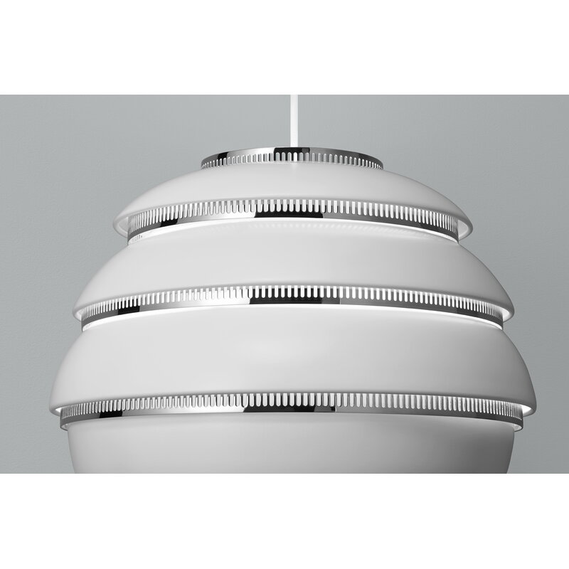 Artek|Ceiling lamps, Pendant lamps|Aalto pendant A331 "Beehive", white - chrome