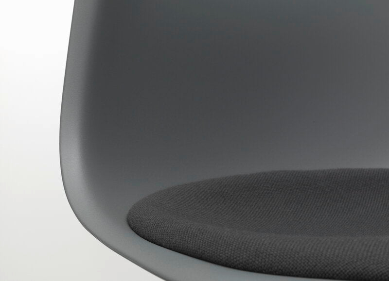 Vitra Eames DSR chair, granite grey - chrome - dark grey cushion | One52 Furniture