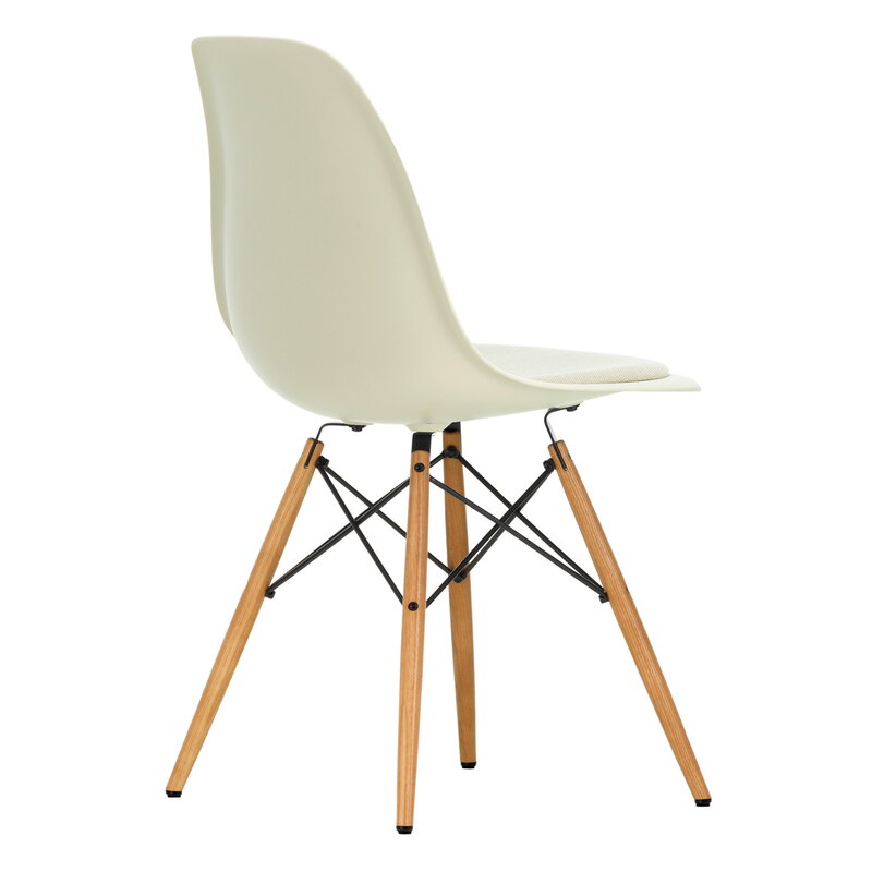 Vitra Eames DSW chair, pebble - maple - warm grey/ivory cushion | One52 Furniture